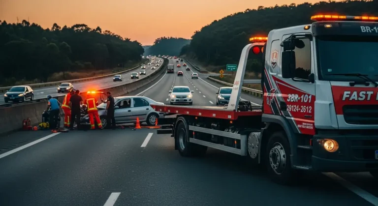 Guincho rápido em Rodovias de Itajaí acidente de carro na BR-101